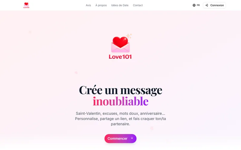 Aperçu du site Love101